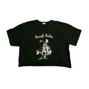 Brandy Melville Rough Rider cropped shirt